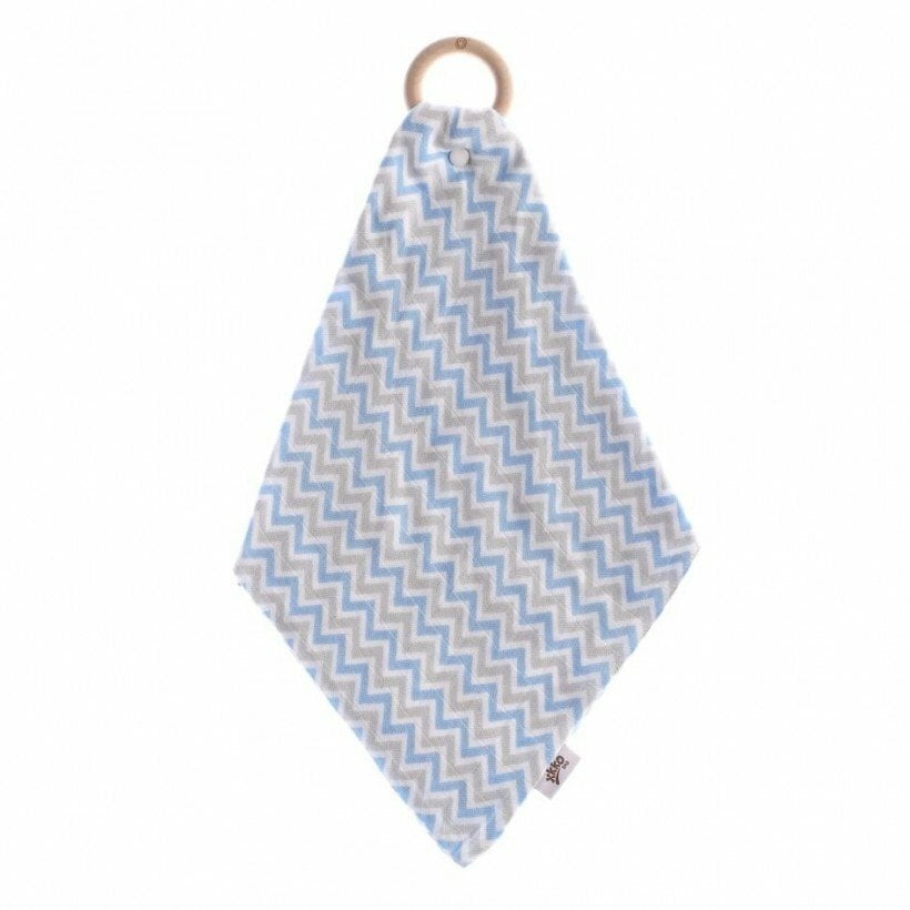 E-shop XKKO Hryzátko BMB s plienkou - Chevron Baby Blue