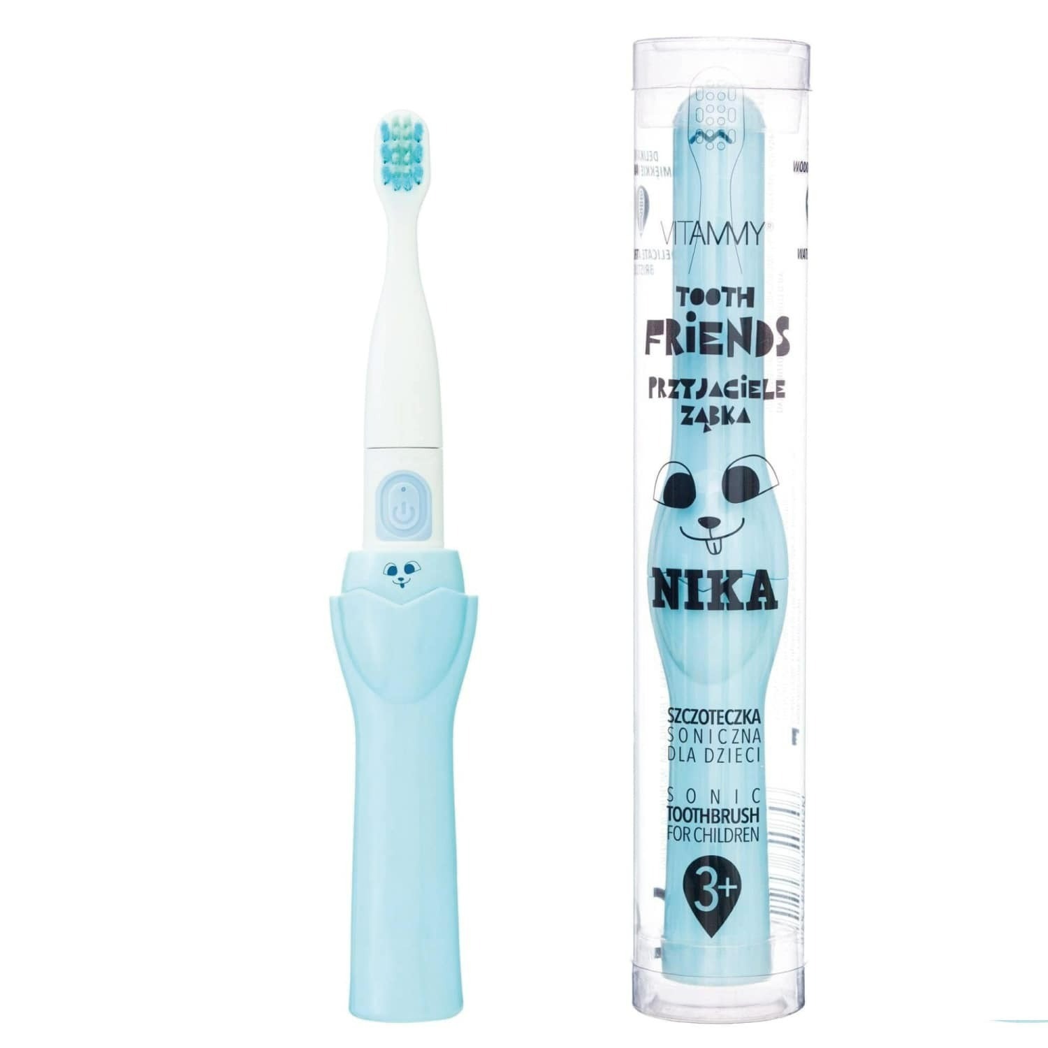 E-shop VITAMMY TOOTH FRIENDS detská sonická zubná kefka, svetlomodrá-NIKA, od 3 rokov