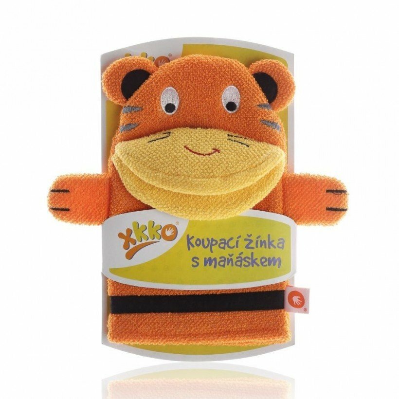 E-shop XKKO Rukavica na kúpanie s bábkou - Tiger