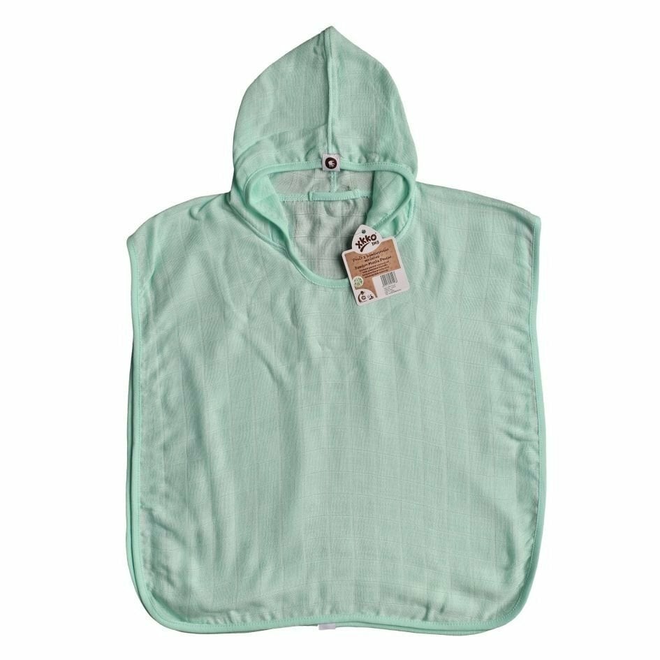 E-shop XKKO BMB Colours Bambusové pončo, mint, veľ. 2, 2-3roky