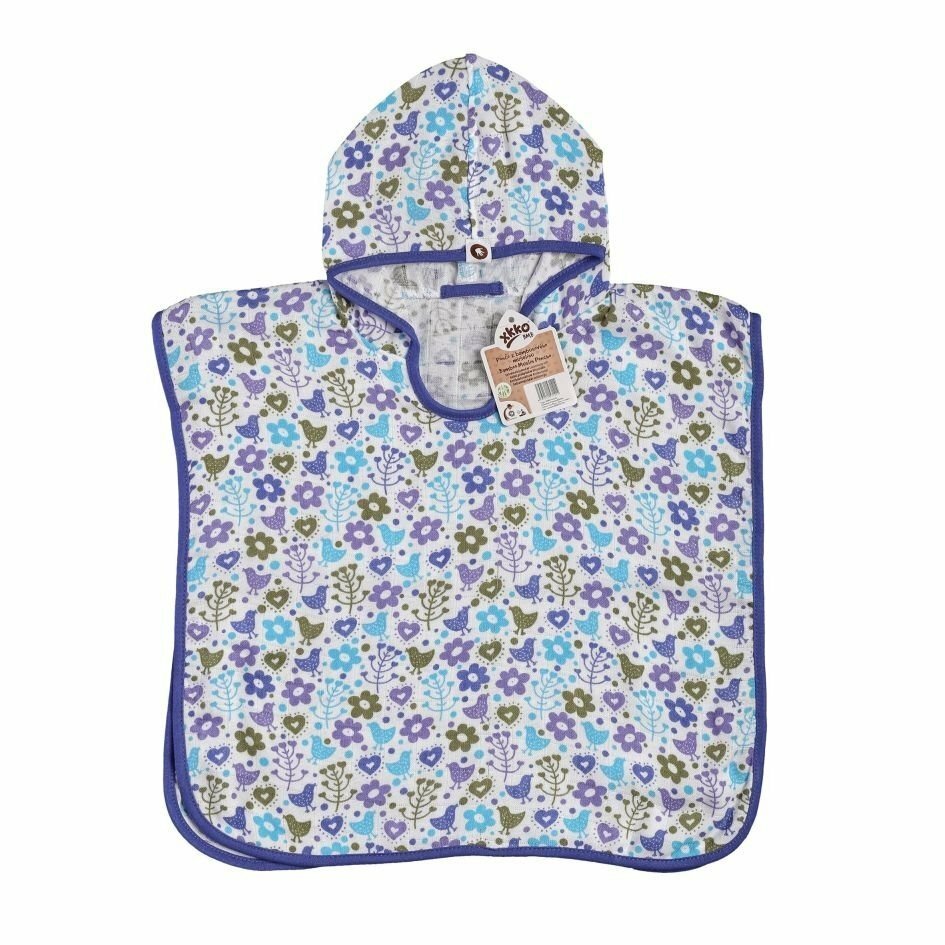 E-shop XKKO BMB Flowers&Birds Boys, Bambusové pončo, veľ. 1, 1-2roky