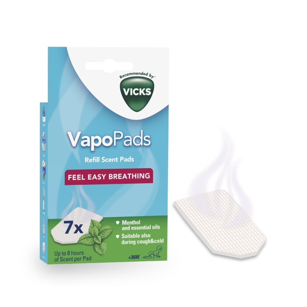 E-shop VICKS VH7V1 VapoPads NEW Vankúšiky s vôňou mentolu, 7 ks