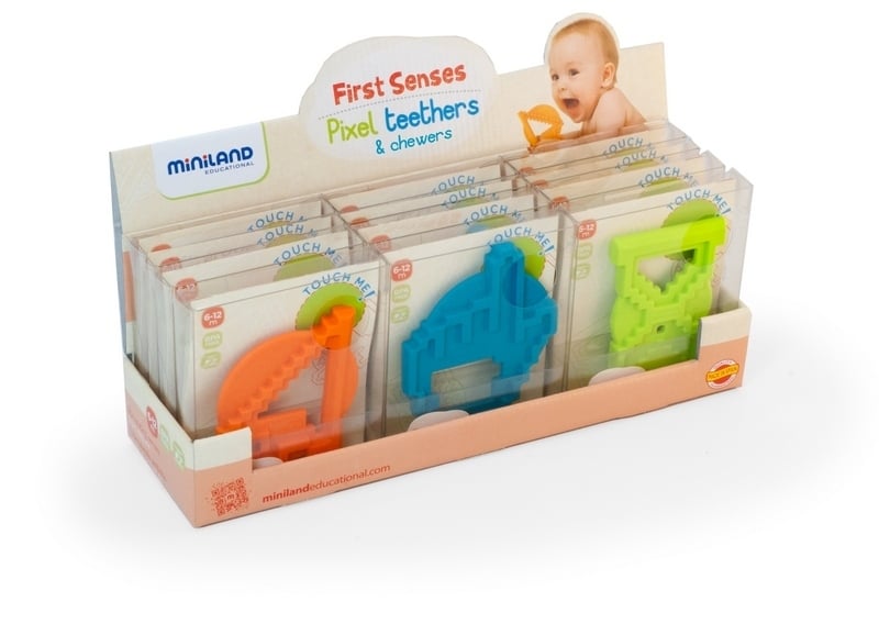 E-shop Miniland Farebné hryzátka, 6m+, 12 ks