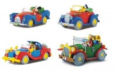 E-shop Disney Auto s obľúbeným hrdinom - Mickey, Scrooge, Donald, Goofy, mierka 1:43, 1 ks. 5r+