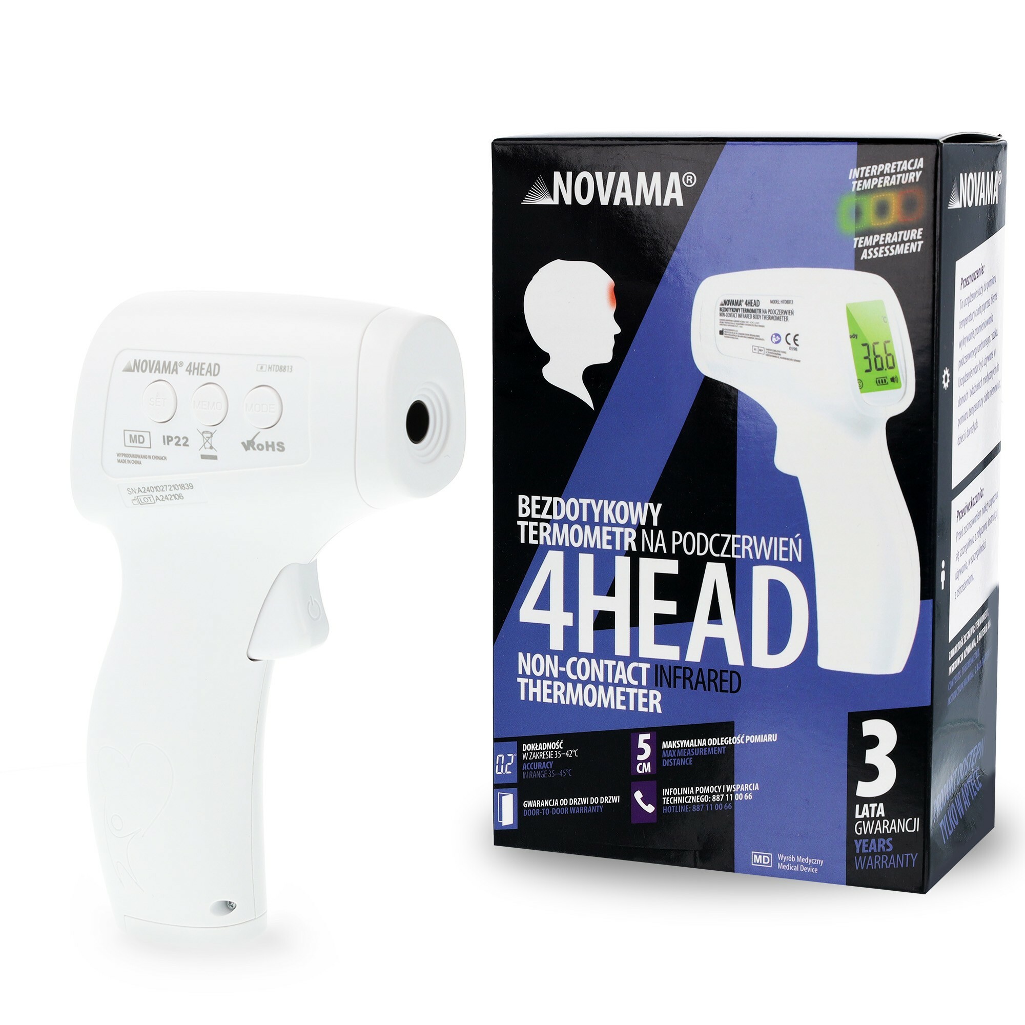 E-shop NOVAMA 4HEAD HTD8813 Profesionálny bezdotykový teplomer