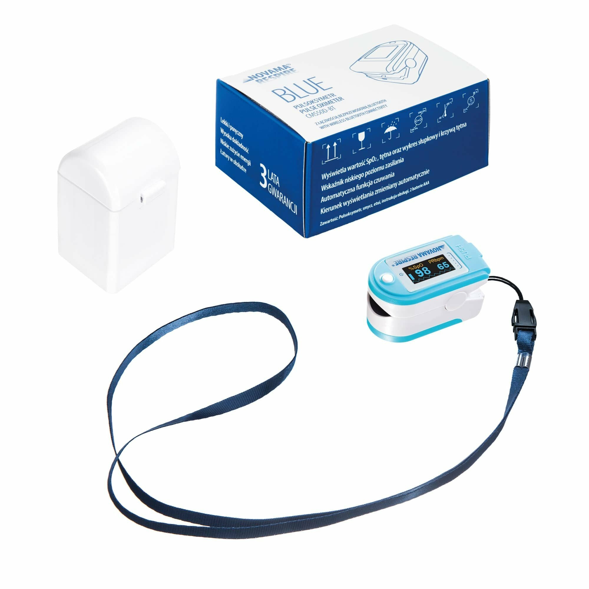 E-shop Babys NOVAMA RESPIRE BLUE CMS50D-BT Pulzný oxymeter s Bluetooth