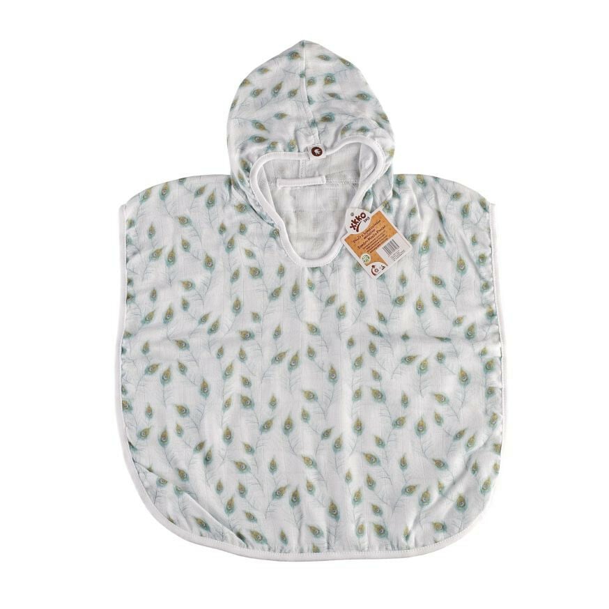 E-shop XKKO BMB Digi - Peacock Feathers, Bambusové pončo, veľkosť 2, 2-3roky