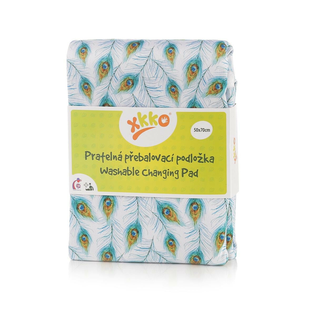 E-shop XKKO Prebaľovacia podložka, 50x70 - Peacock Feathers