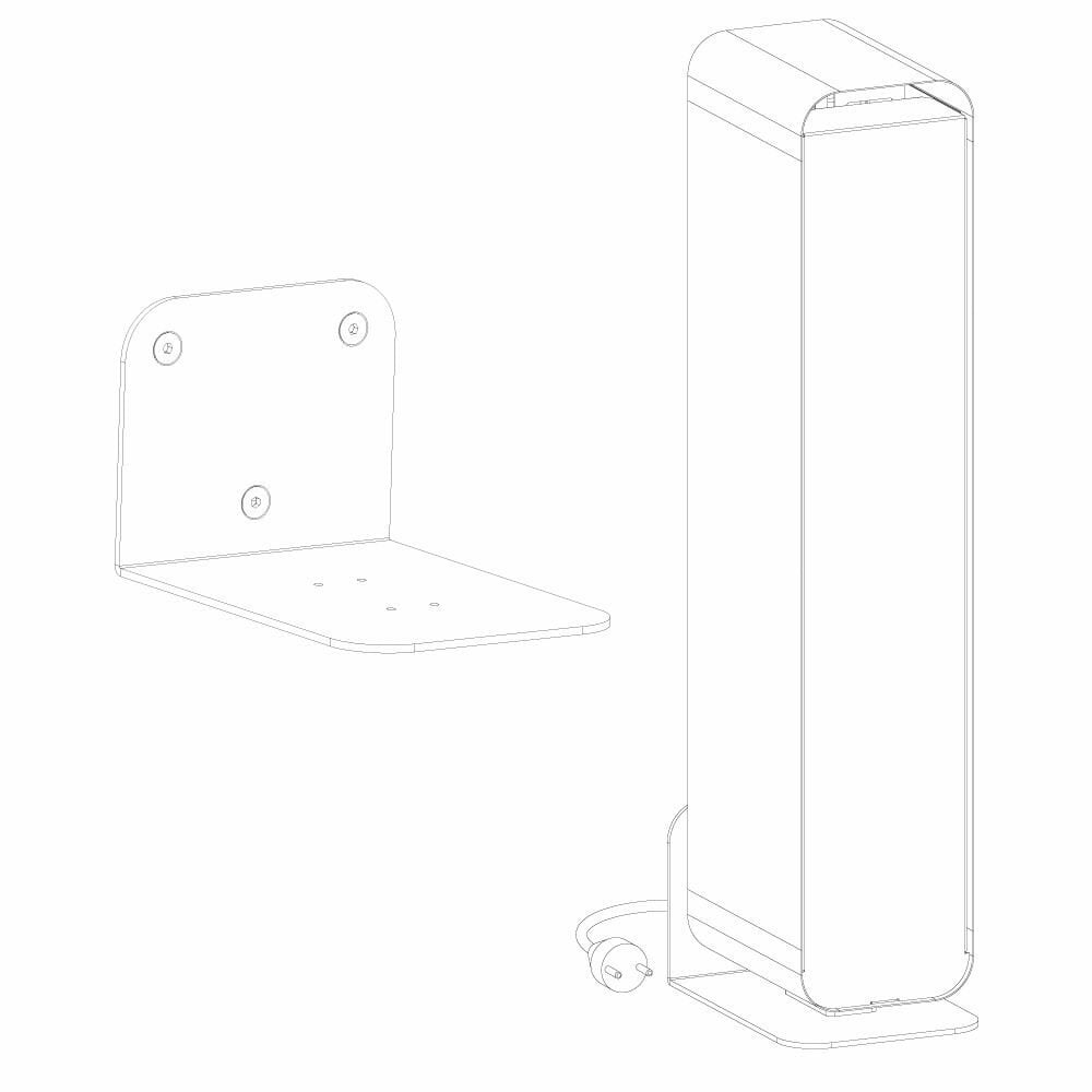 E-shop Lena Lighting Držiak na stenu pre STERILON FLOW MONO, biela lesklá