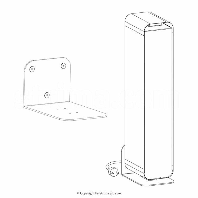 E-shop Lena Lighting Držiak na stenu pre STERILON FLOW 72W, biela matná