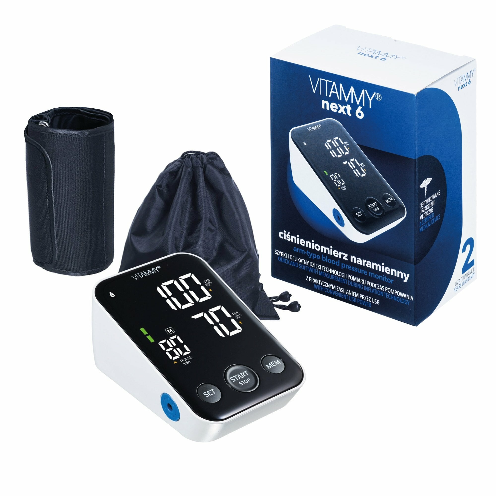 E-shop VITAMMY NEXT 6 Ramenný tlakomer USB-C napájaním