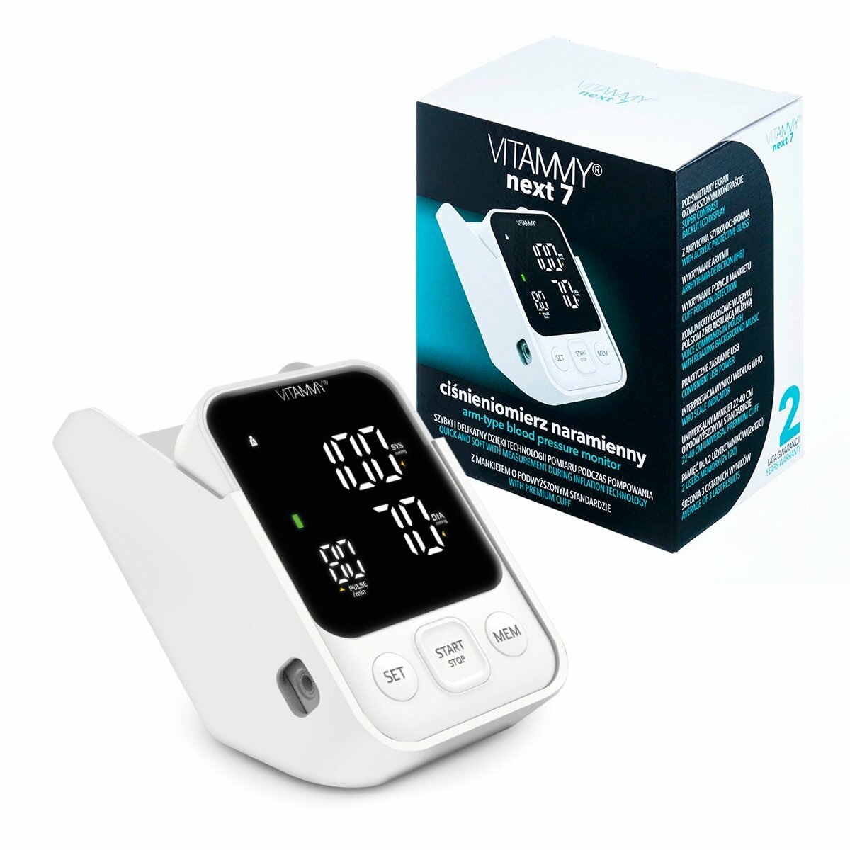E-shop VITAMMY NEXT 7 Ramenný tlakomer s hlasovou funkciou a manžetou vyššieho štandartu