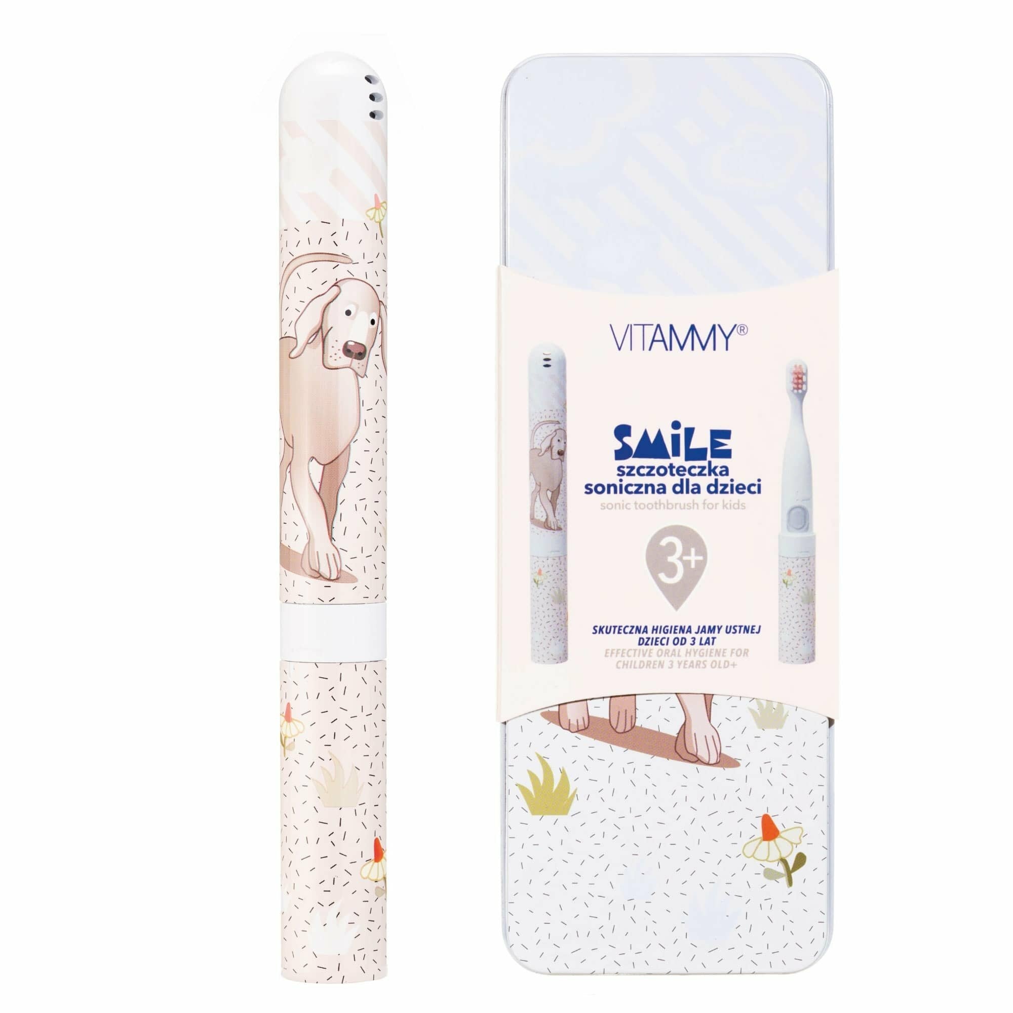 E-shop VITAMMY SMILE detská sonická zubná kefka, Psík, od 3 rokov