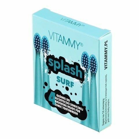 E-shop VITAMMY SPLASH, Náhradné násady na zubné kefky SPLASH, modrá/surf/, 4ks
