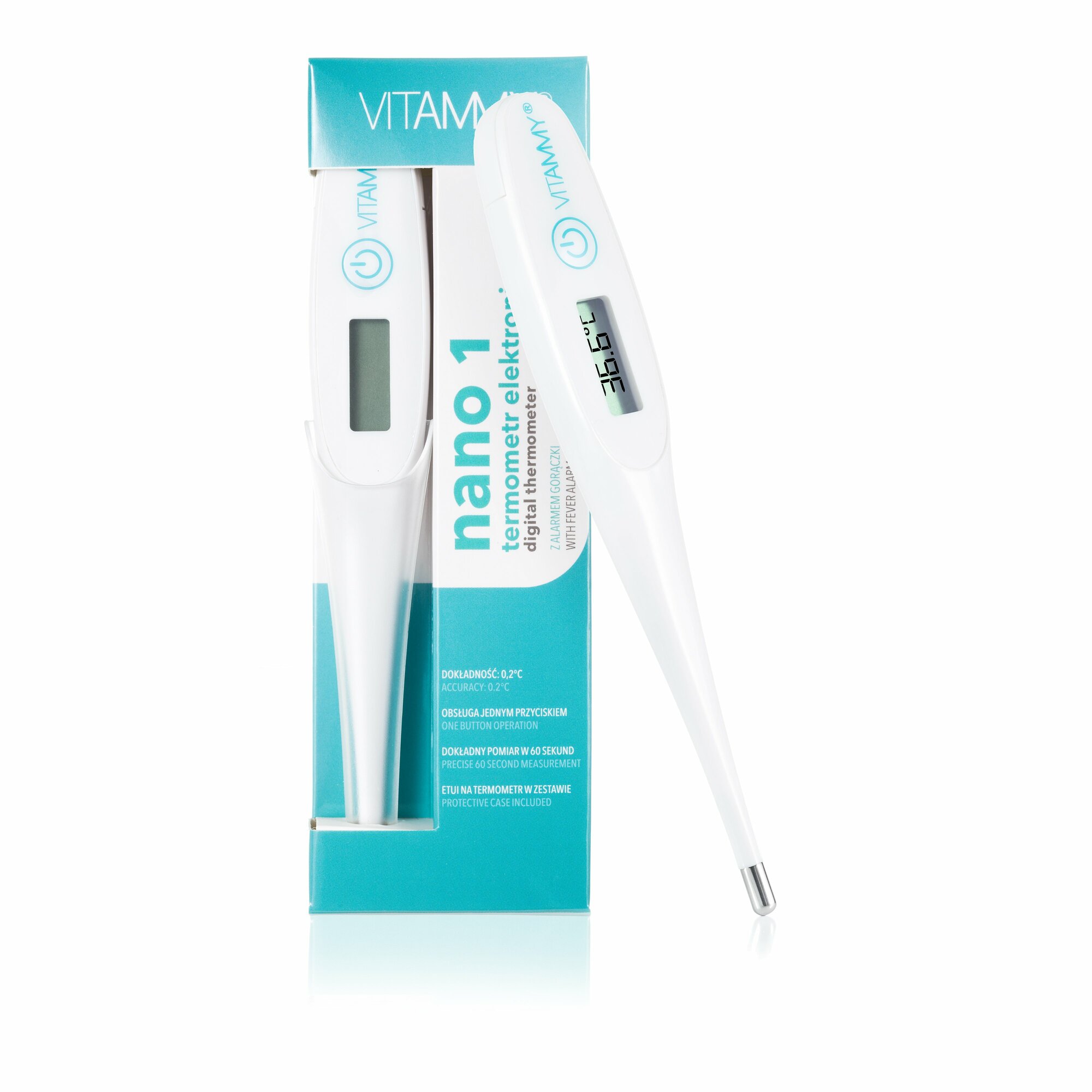 E-shop VITAMMY NANO 1 Digitálny teplomer novej generácie s alarmom horúčky