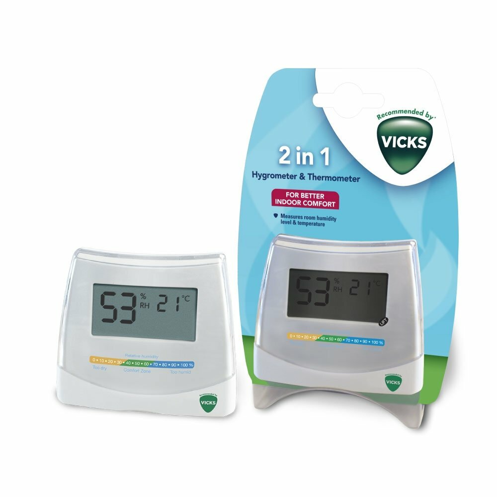 E-shop VICKS V70, Vlhkomer a teplomer 2v1