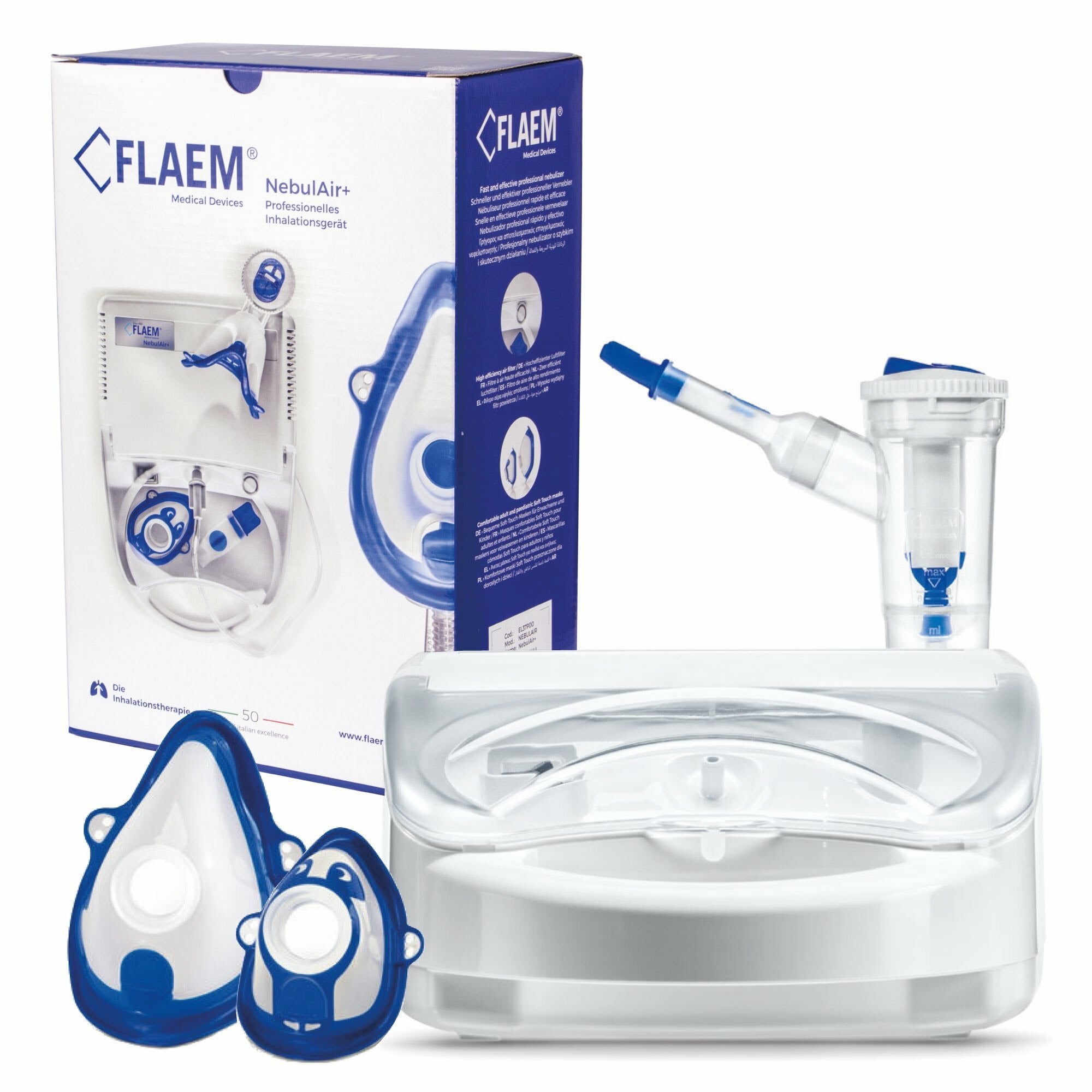 E-shop FLAEM NEBULAIR + Pneumatický piestový inhalátor