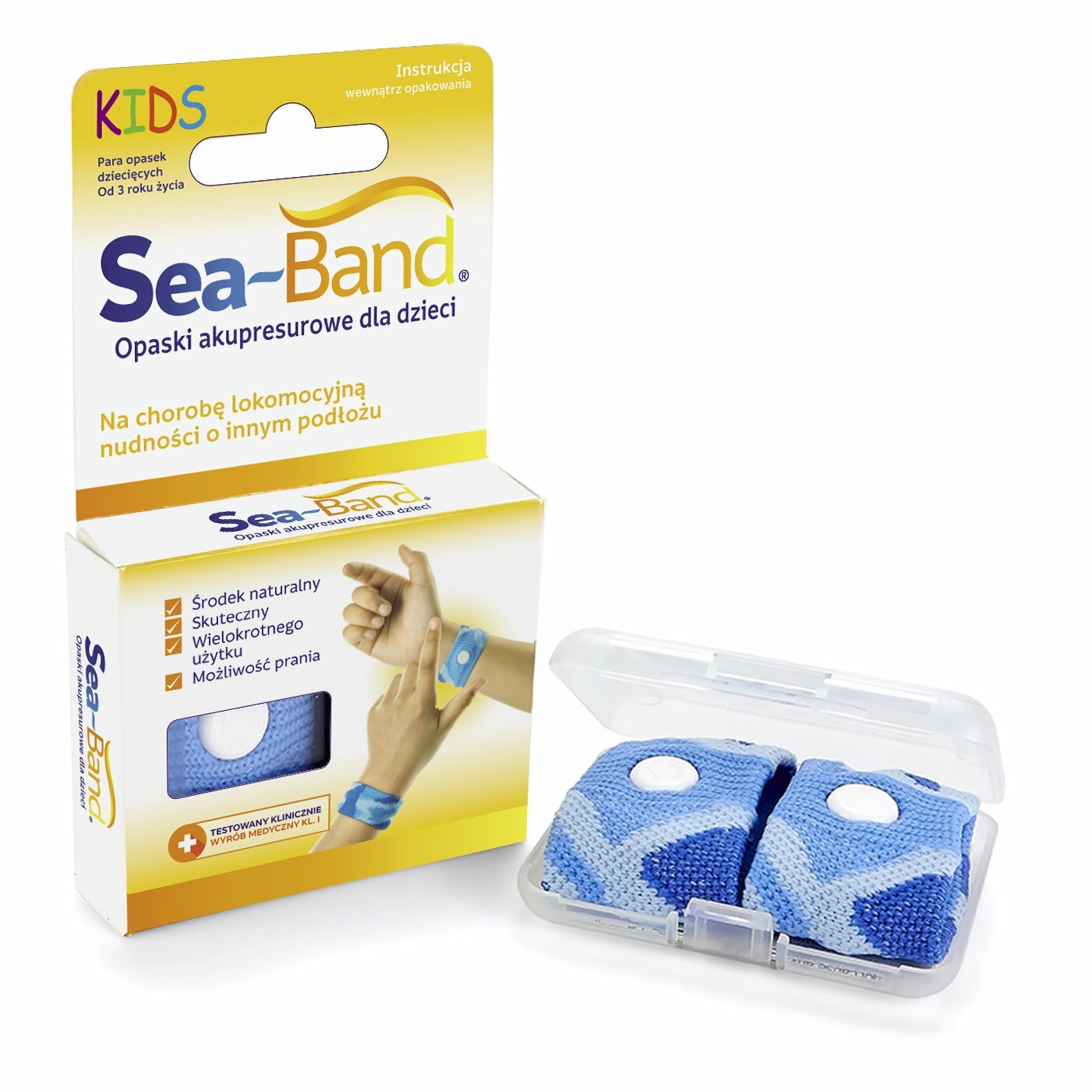 E-shop Babys SEA-BAND Akupresúrne náramky proti nevoľnosti pre deti, modré