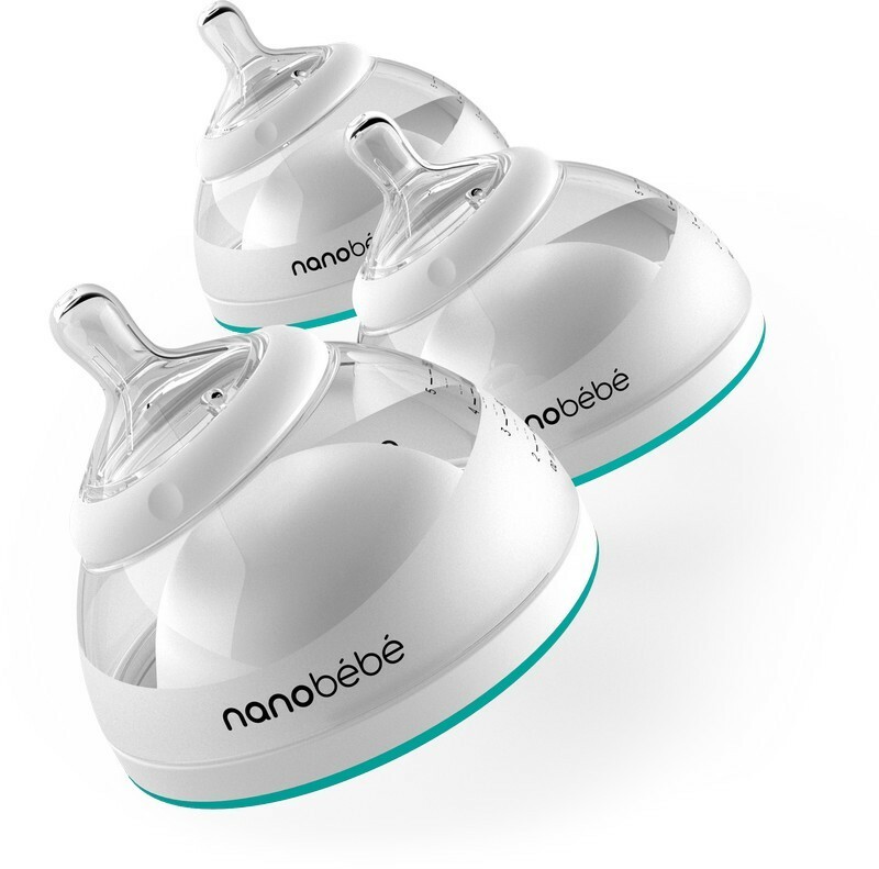 E-shop Nanobébé Fľaša na kŕmenie / skladovanie mlieka, 150ml, od 0m+, tyrkysová, 3ks