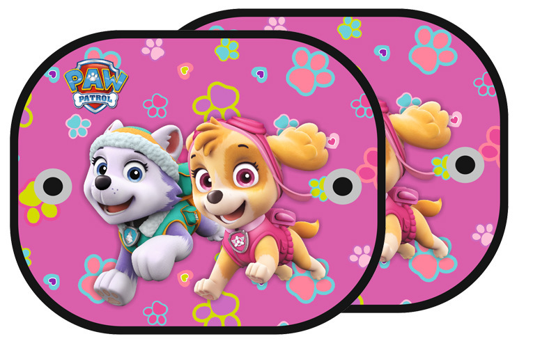 E-shop Nickelodeon Paw Patrol Slnečná clona do auta, ružová, 2ks, 3r+