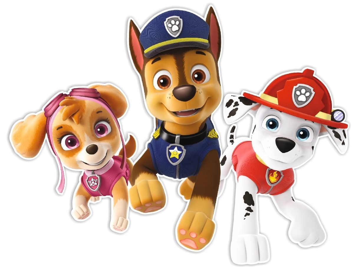 E-shop Nickelodeon Nástenná dekorácia Paw Patrol, Chase, Skye, Marshall