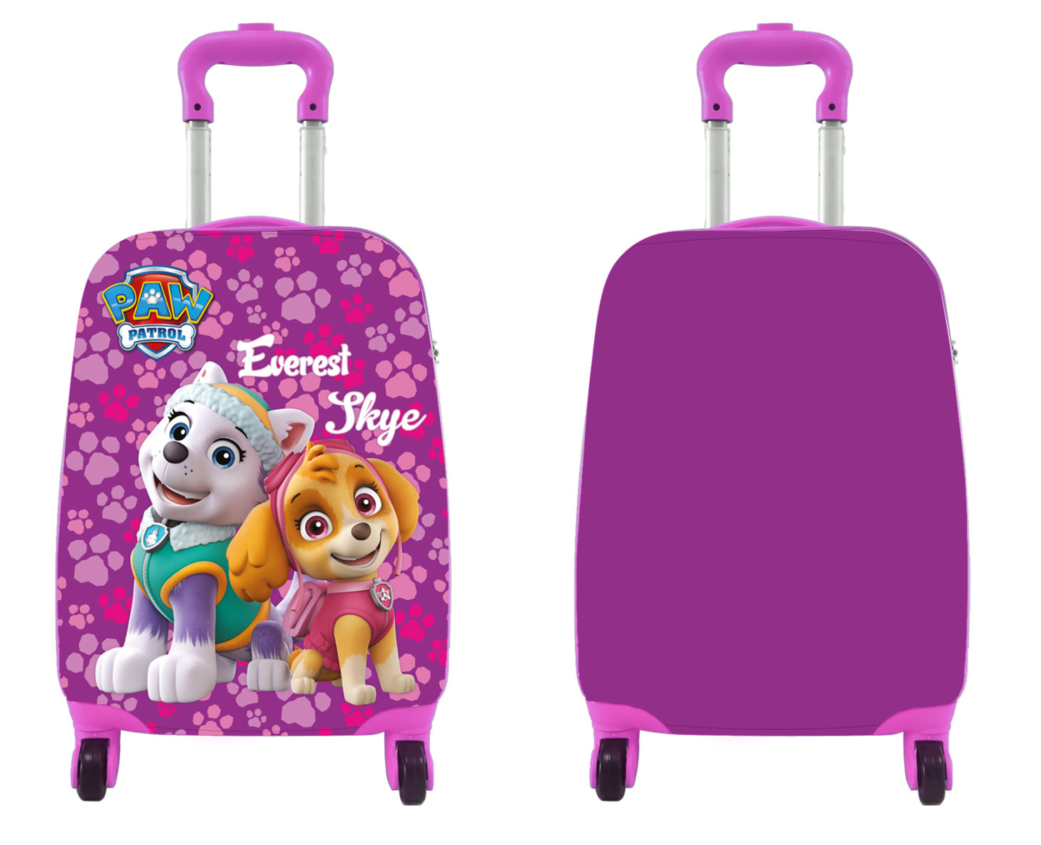 E-shop Nickelodeon Detský kufrík na kolieskach, Paw Patrol, ružový, veľký, 3r+