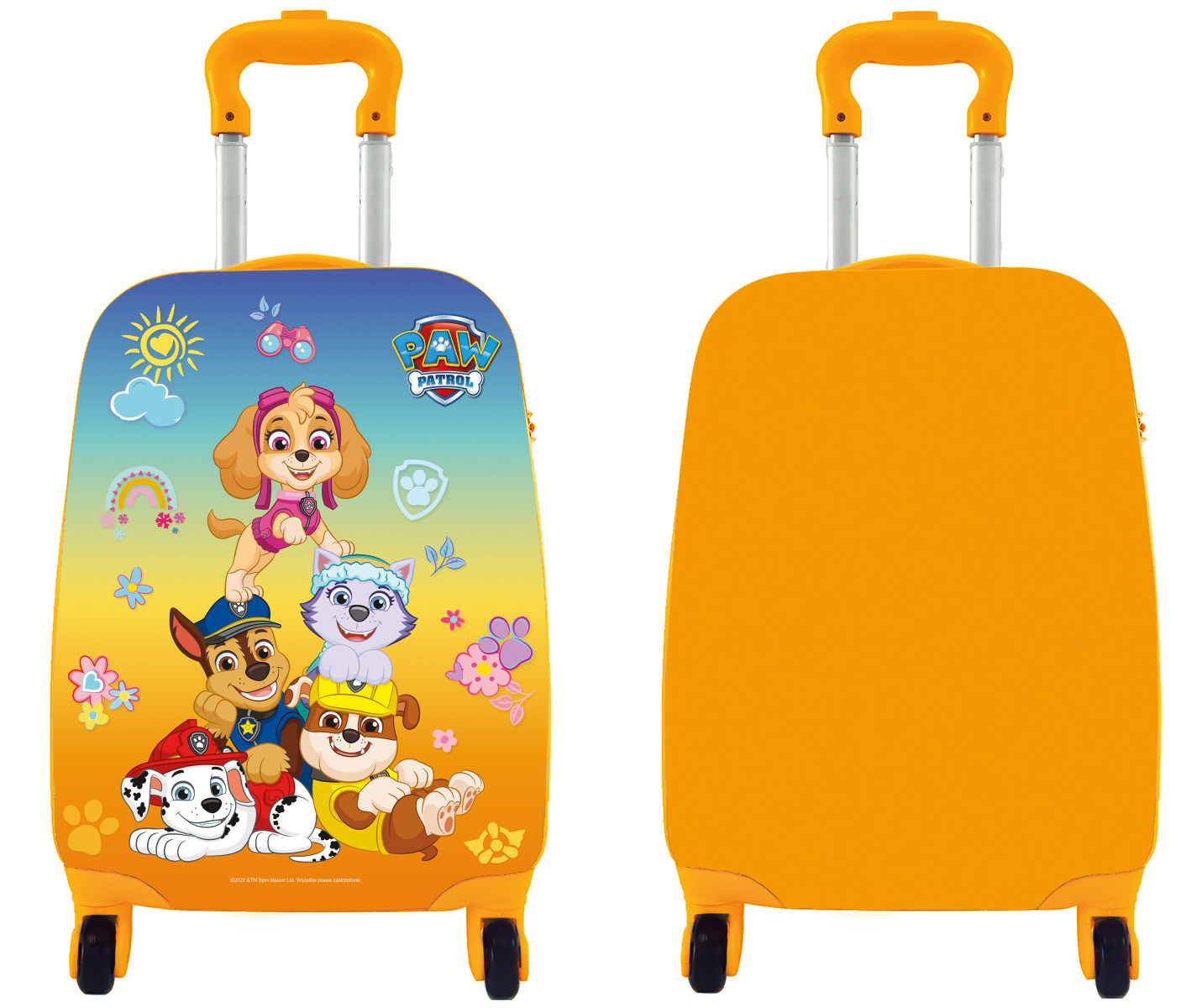 E-shop Nickelodeon Detský kufrík na kolieskach, Paw Patrol, žltý, veľký, 3r+