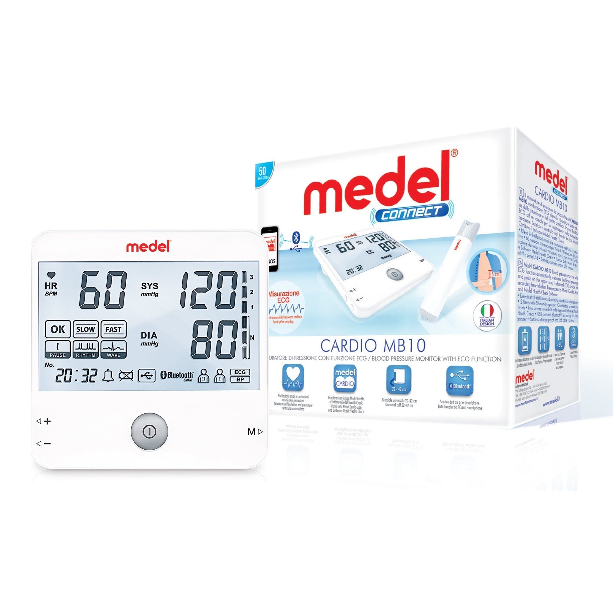 E-shop MEDEL CARDIO MB 10 Ramenný tlakomer s Bluetooth a EKG