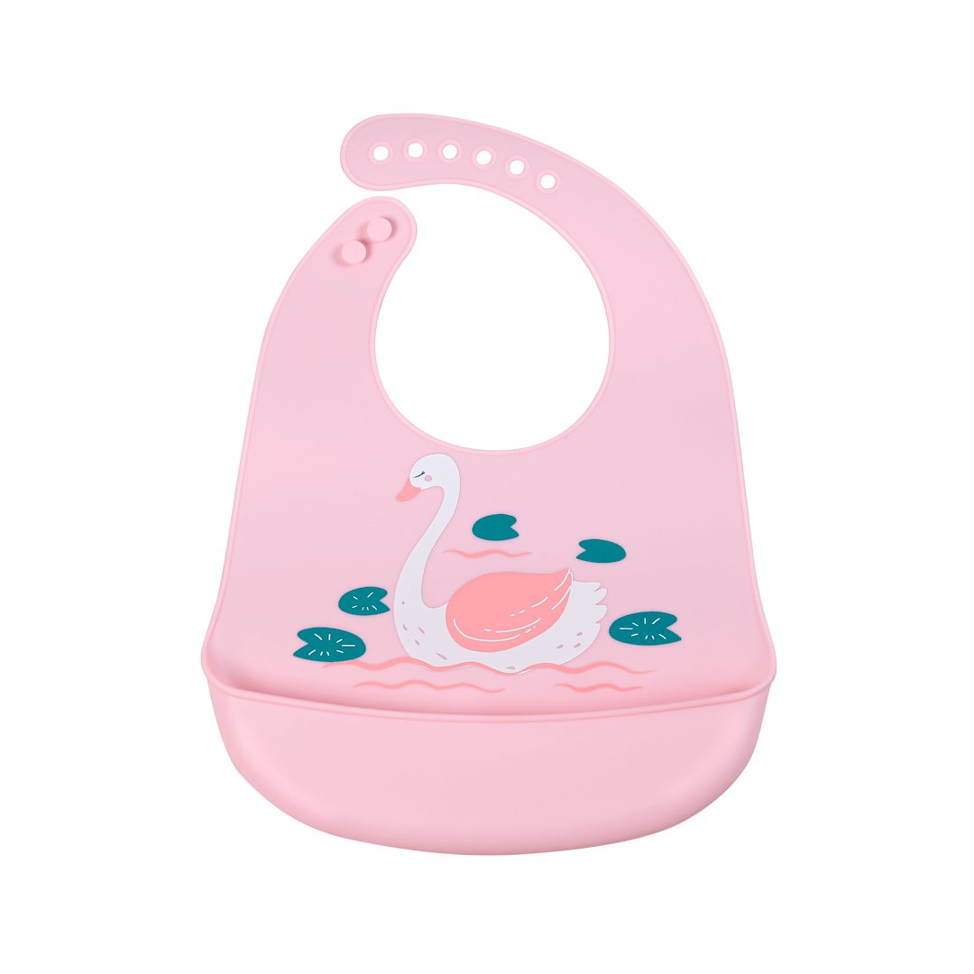 SIMED Silikónový podbradník s vreckom, Swan