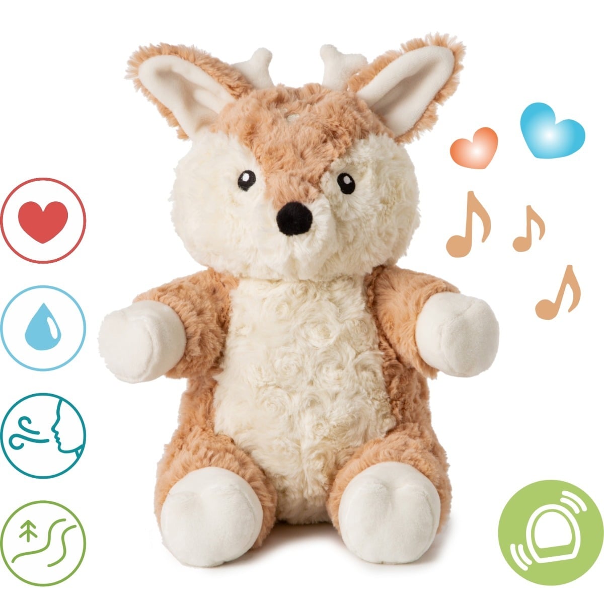 E-shop Cloud b Cloud b® Love Light Buddies - Finley Fawn ™ Nočné svetielko s melódiou, Srnka, 0m+