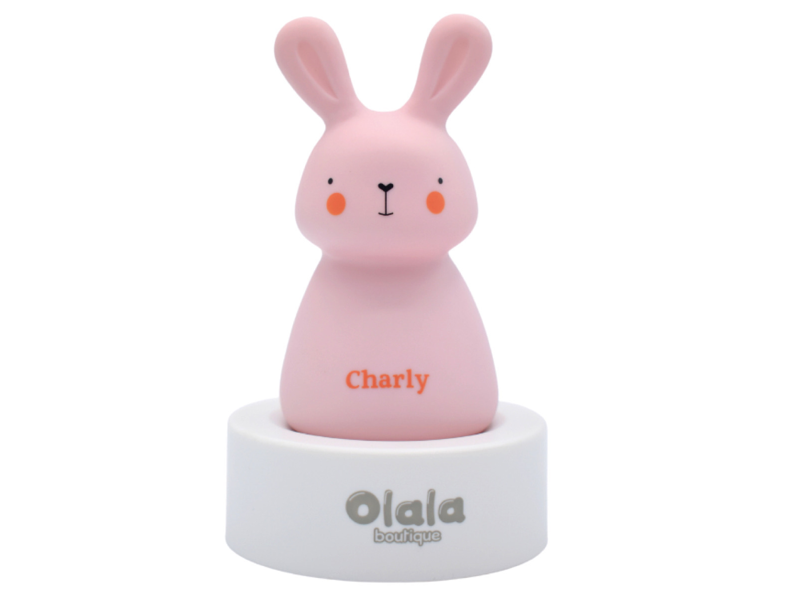 E-shop Olala Boutique LED Nočné svetlo, Zajko Charlie, ružový
