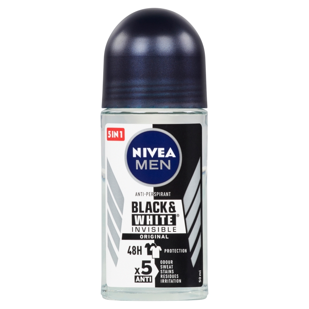 E-shop NIVEA Men Black & White Invisible Original Guľôčkový antiperspirant, 50 ml
