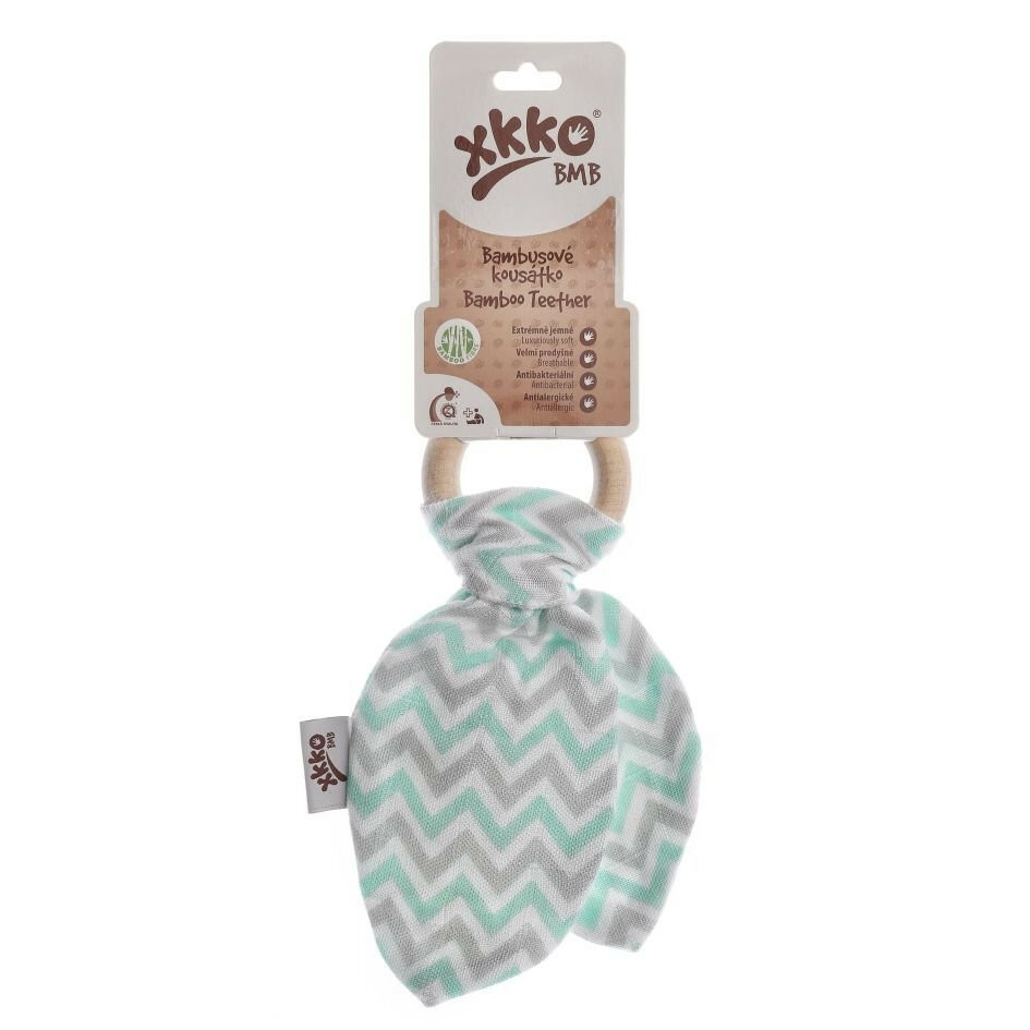 E-shop XKKO BMB Hryzátko Lístky - Chevron Baby Mint