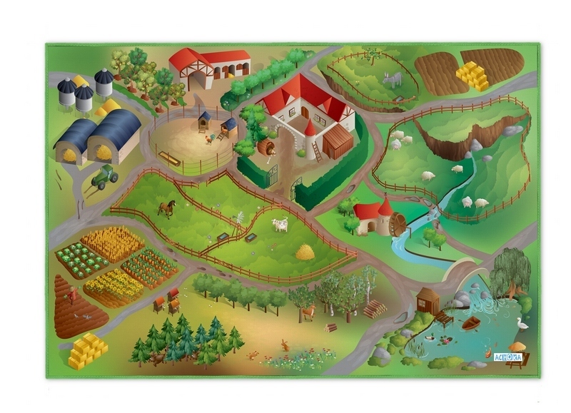 Marko Detský koberec Ultra Soft, Farma,  72x112cm