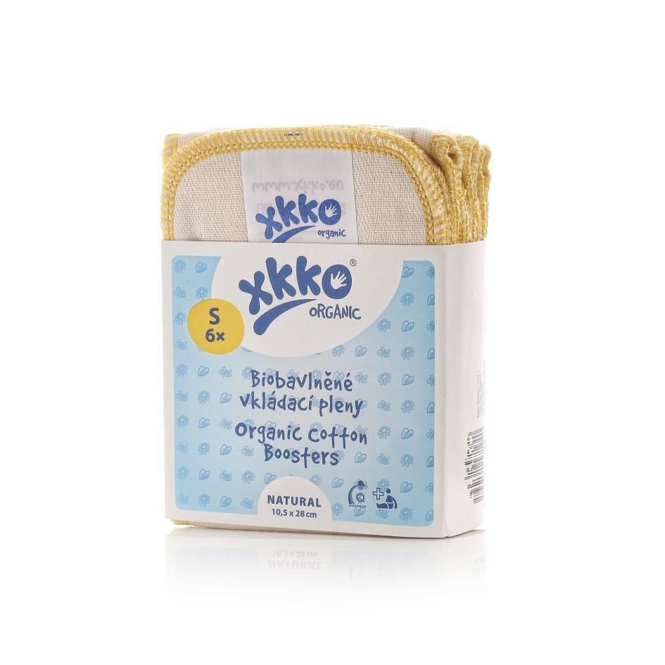 E-shop XKKO Organic Twill - Natural, Vkladacie plienky, veľkosť S (6ks)