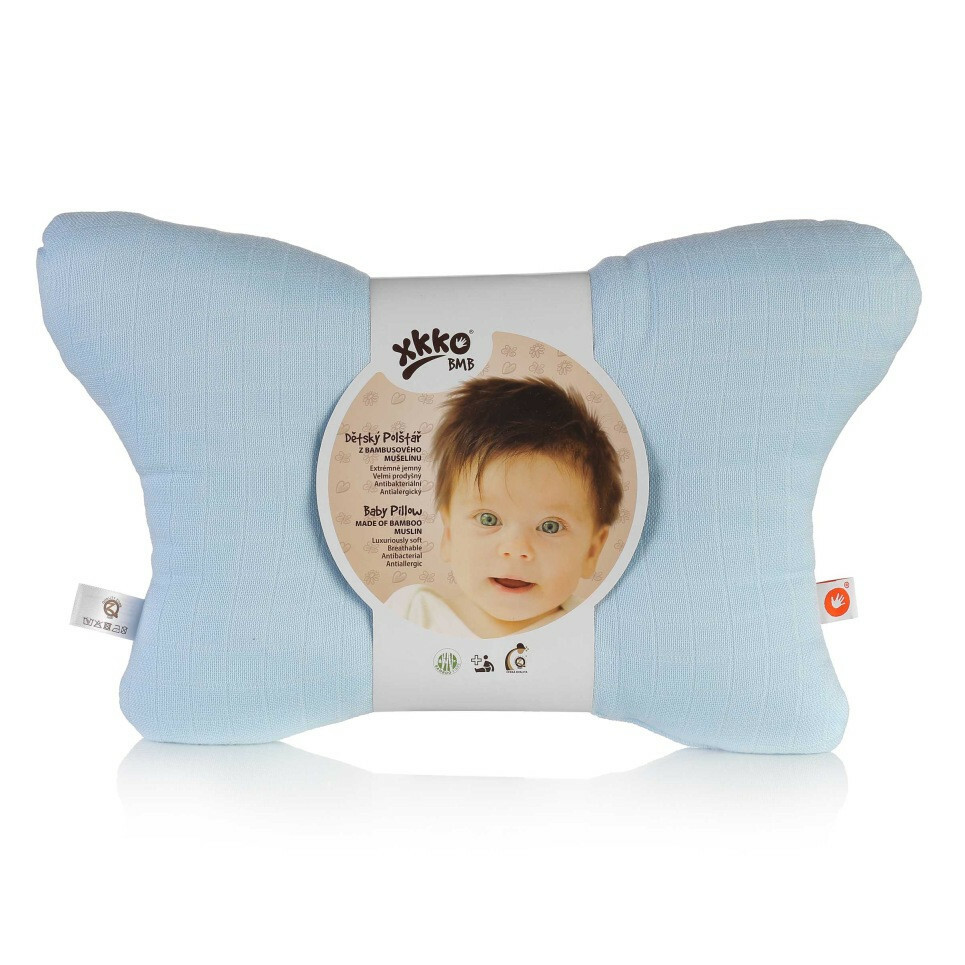 E-shop XKKO BMB Vankúš z bambusového mušelínu, Baby Blue