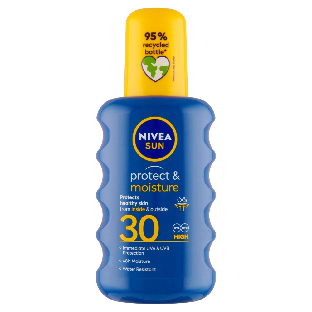 E-shop NIVEA Sun Protect & Moisture hydratačný sprej na opaľovanie OF 30, 200 ml