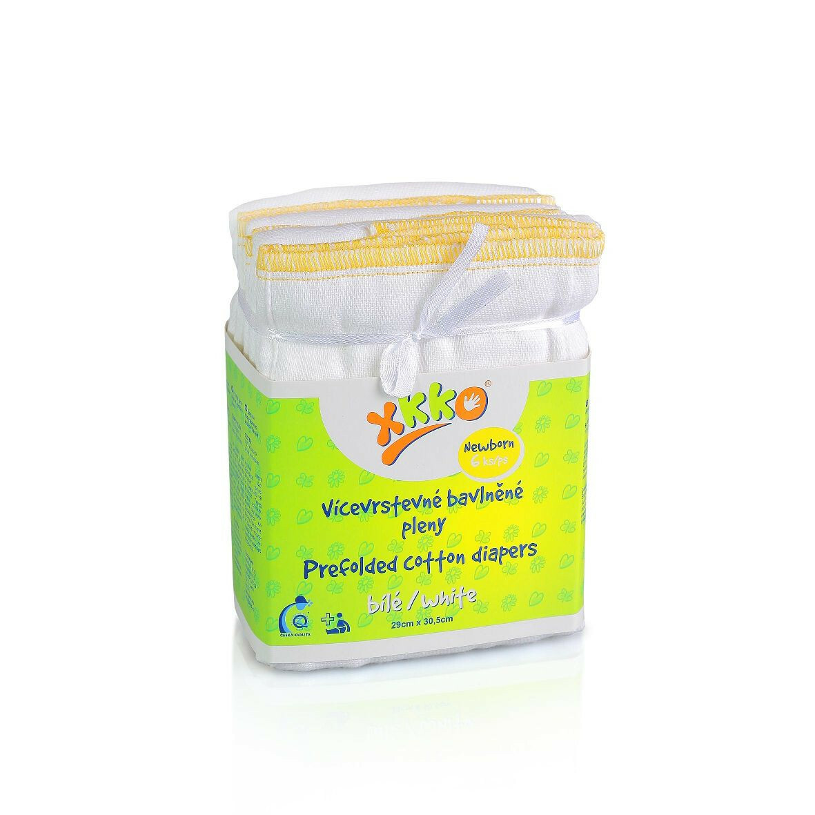 E-shop XKKO Classic Viacvrstvové plienky (4/8/4) BIELE - Newborn