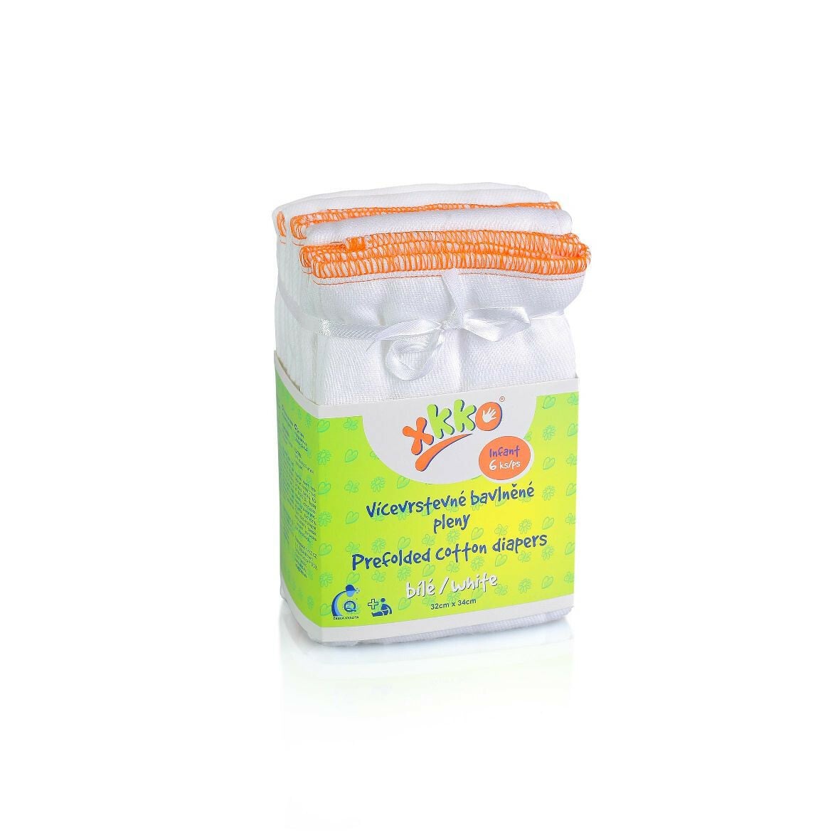 E-shop XKKO Classic Viacvrstvové plienky (4/8/4) BIELE - Infant