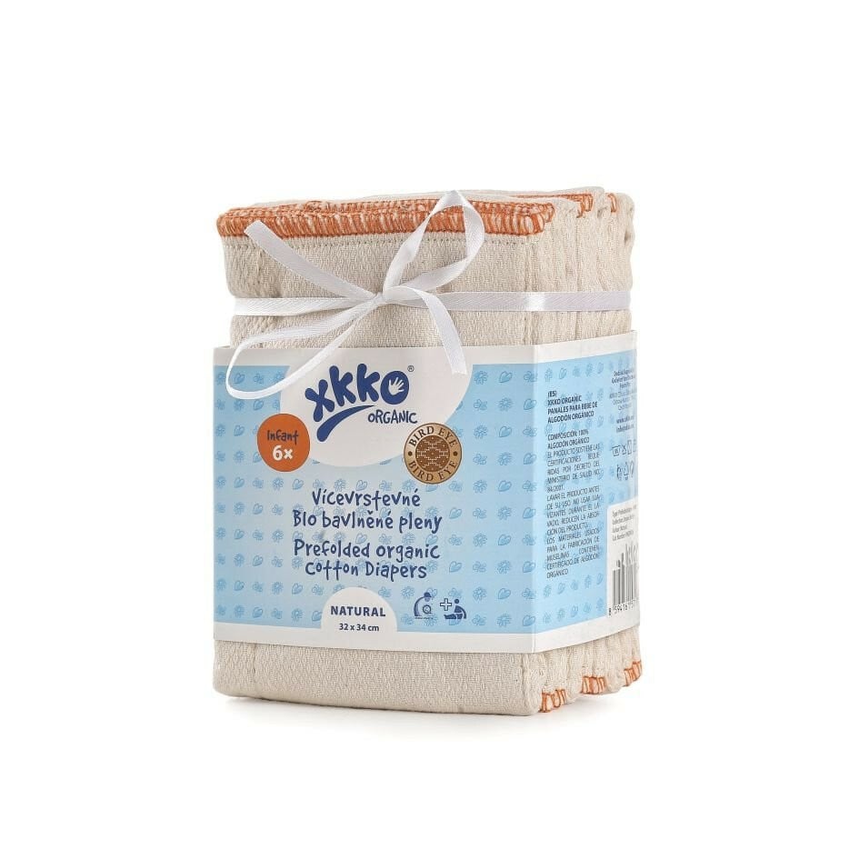 E-shop XKKO Organic Viacvrstvové plienky (4/6/4) BirdEye NATURAL - Infant