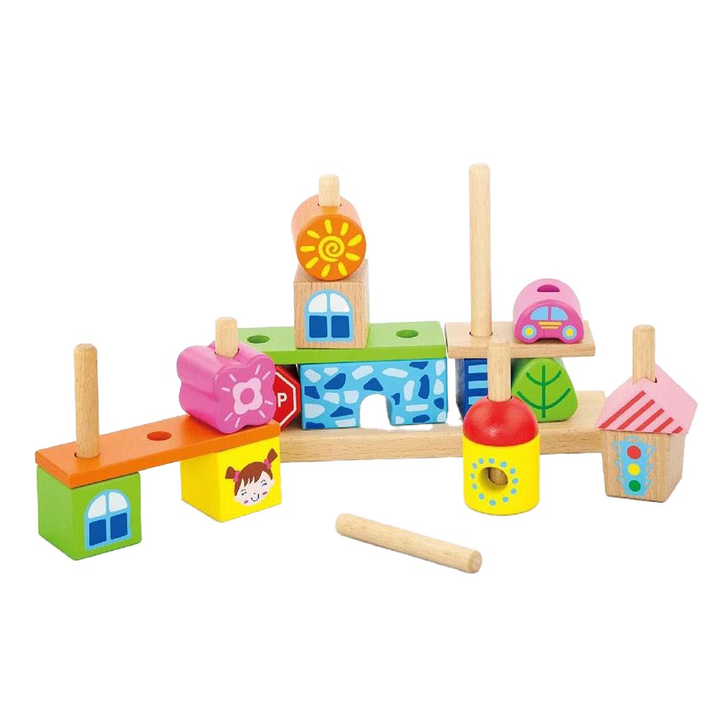 E-shop Drevené kocky Viga Mesto - 52168