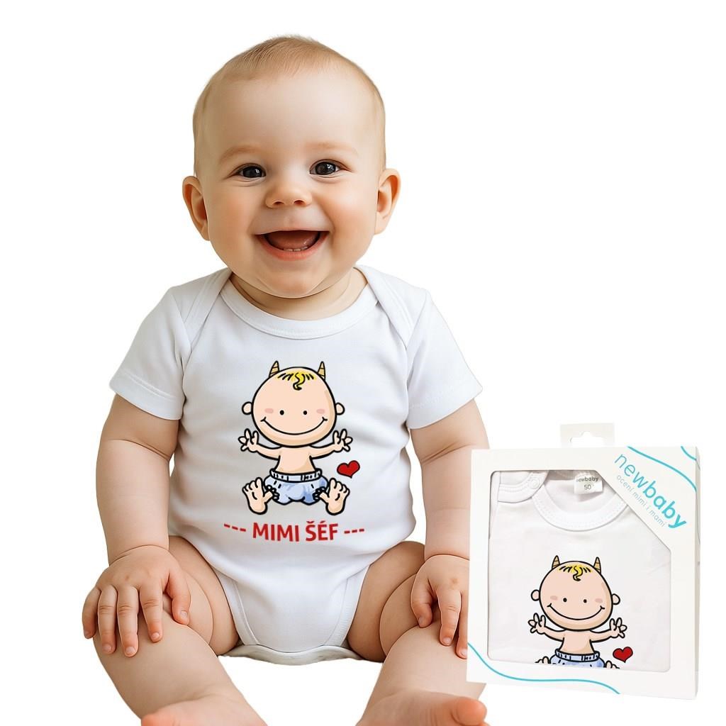 E-shop Body s potlačou New Baby MIMI ŠÉF - darčekové balenie, 50 - 50626
