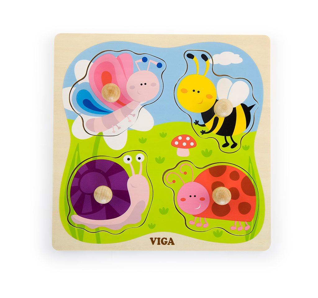E-shop Drevené vkladacie puzzle Hmyz Viga - 52263