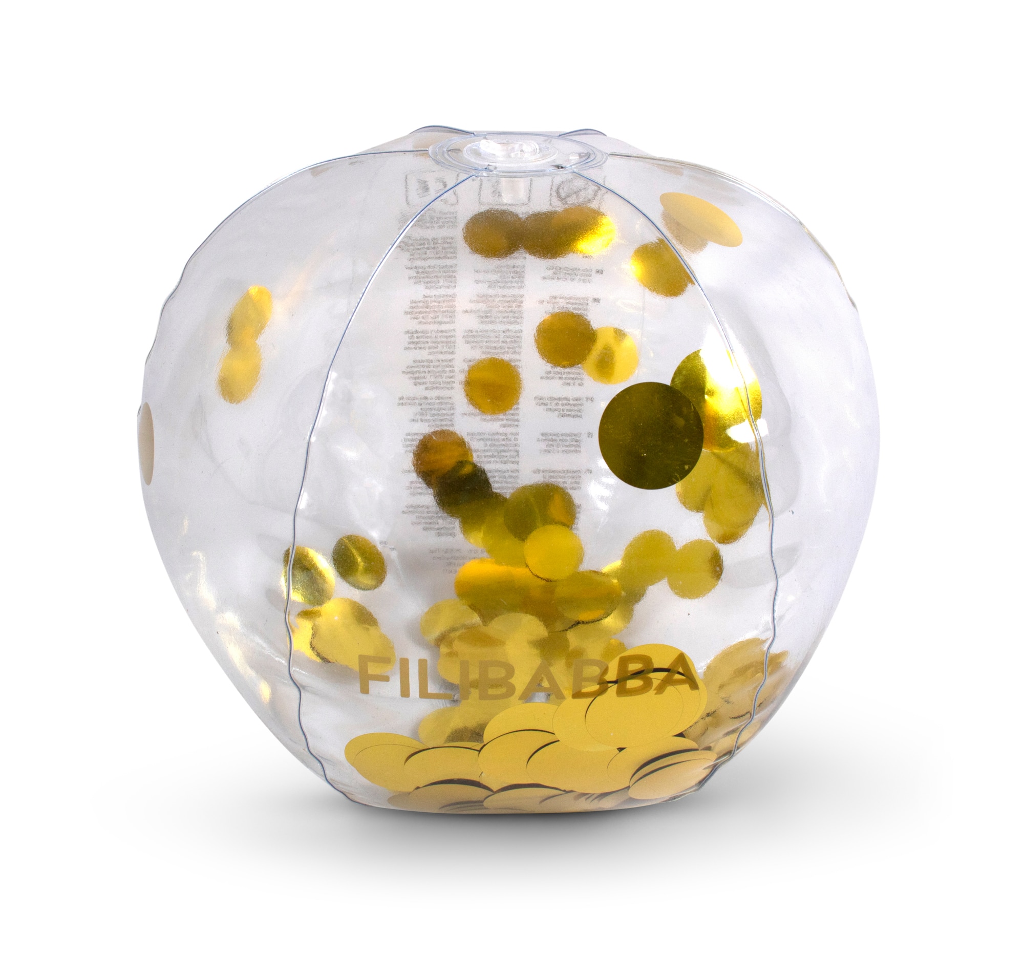 E-shop PLÁŽOVÁ LOPTA FILIBABBA GOLD CONFETTI