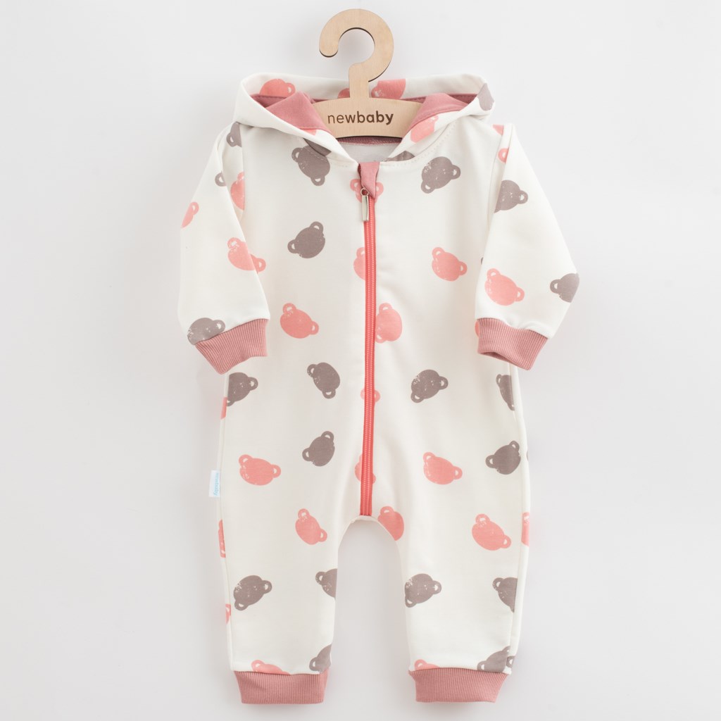 E-shop Dojčenský teplákový overal New Baby Little One ružová, 92 (18-24m) - 52020