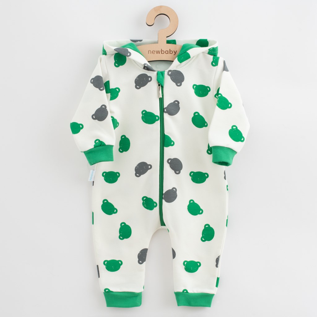 E-shop Dojčenský teplákový overal New Baby Little One zelená, 92 (18-24m) - 52022