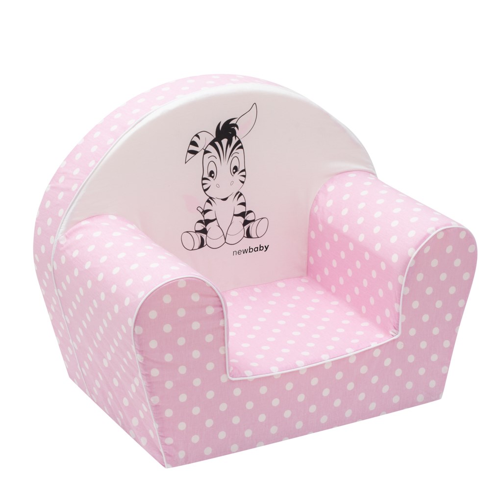 E-shop Detské kreslo New Baby Zebra svetlo ružové - 50955