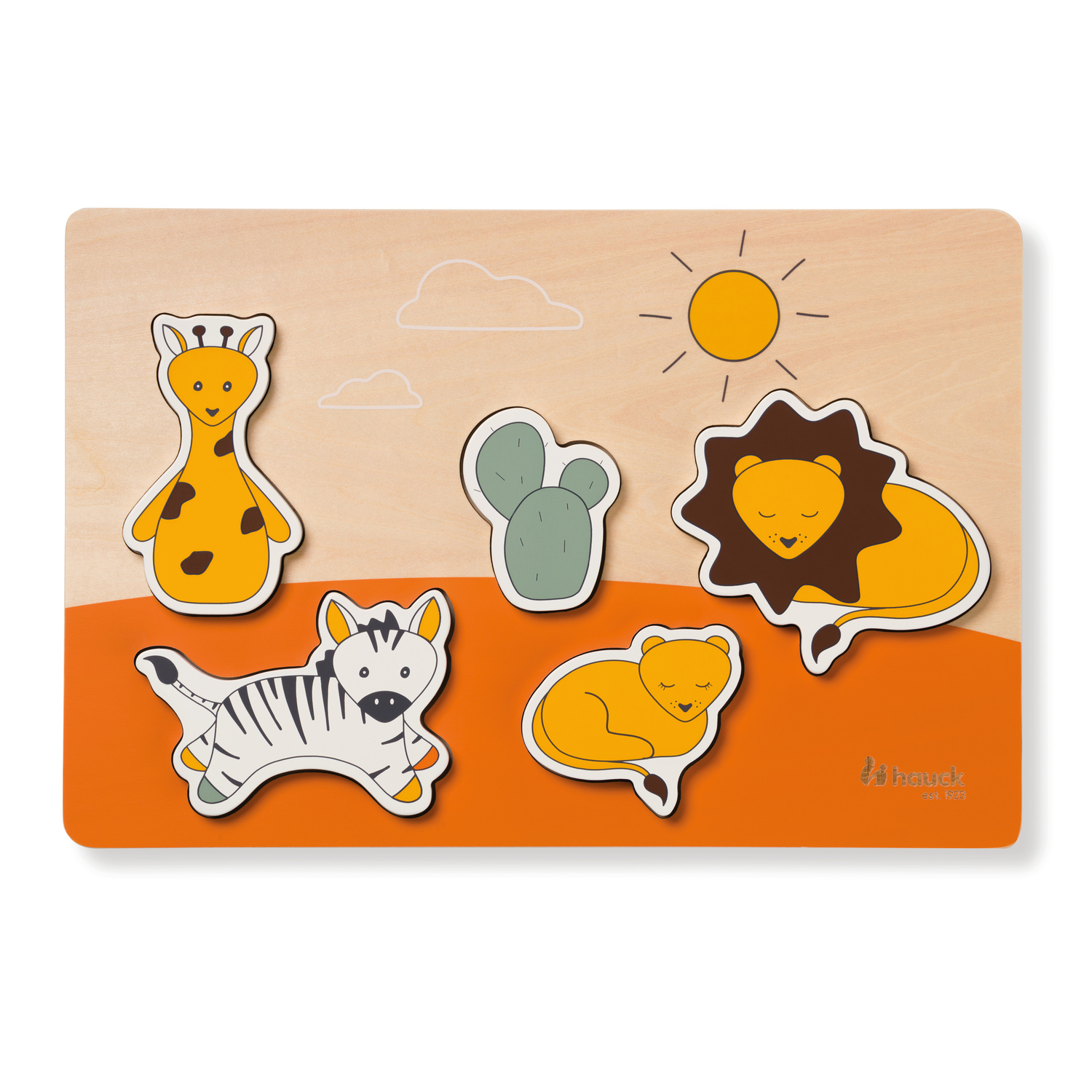 E-shop Hauck Puzzle drevené vkladacie Puzzle N Fit Safari