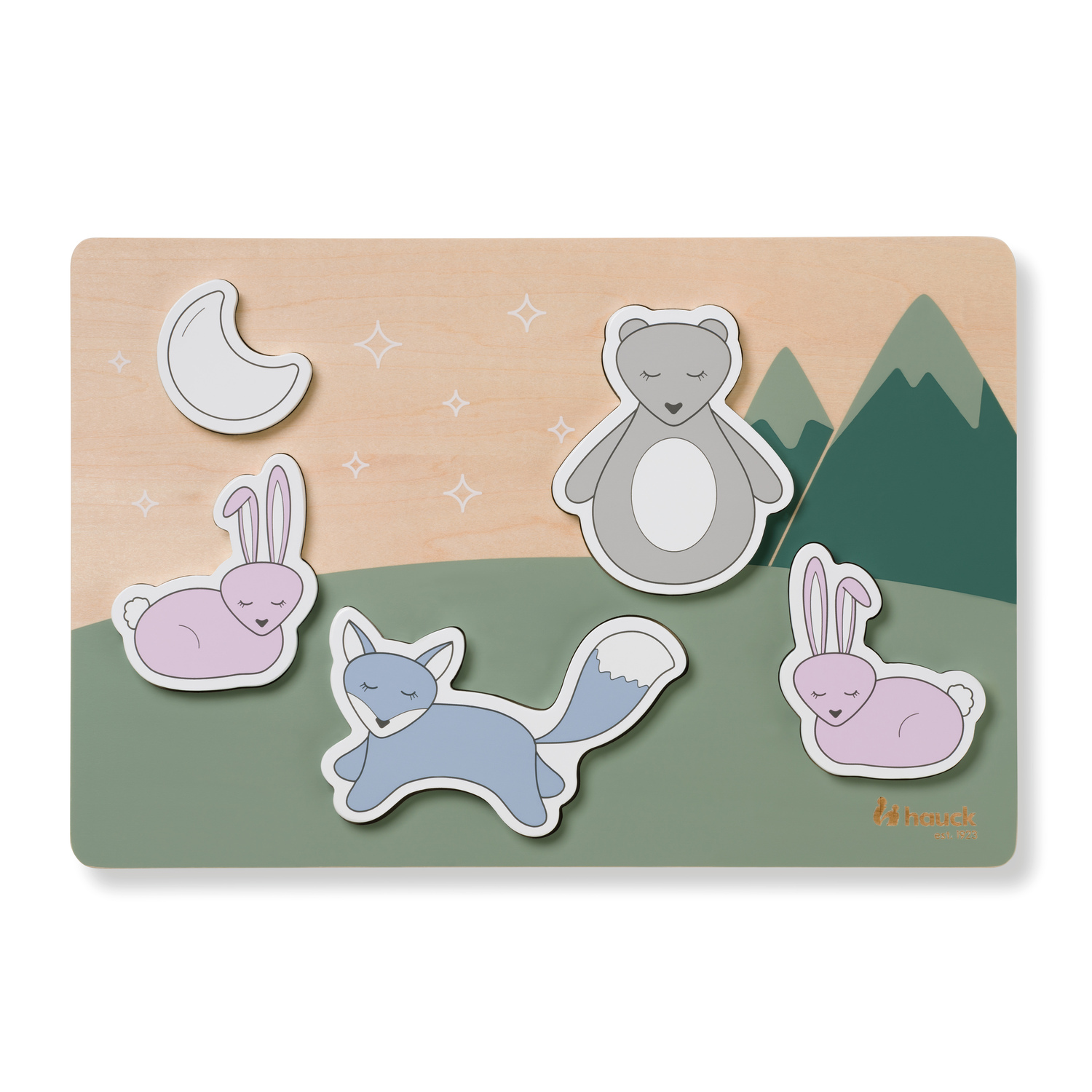 E-shop Hauck Puzzle drevené vkladacie Puzzle N Fit Forest