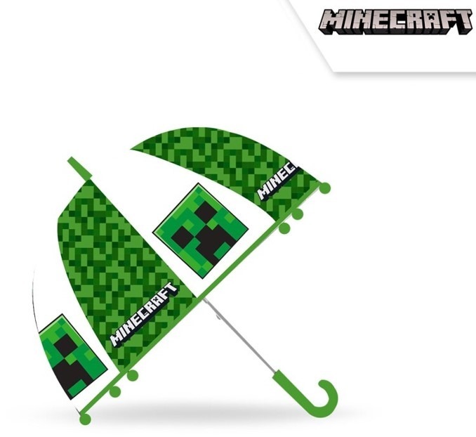 E-shop Kids Euroswan Priehľadný dáždnik, Minecraft, 48cm